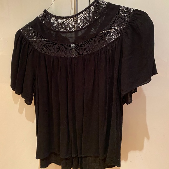 Zara Lace T-Shirt Blouse - Picture 1 of 4